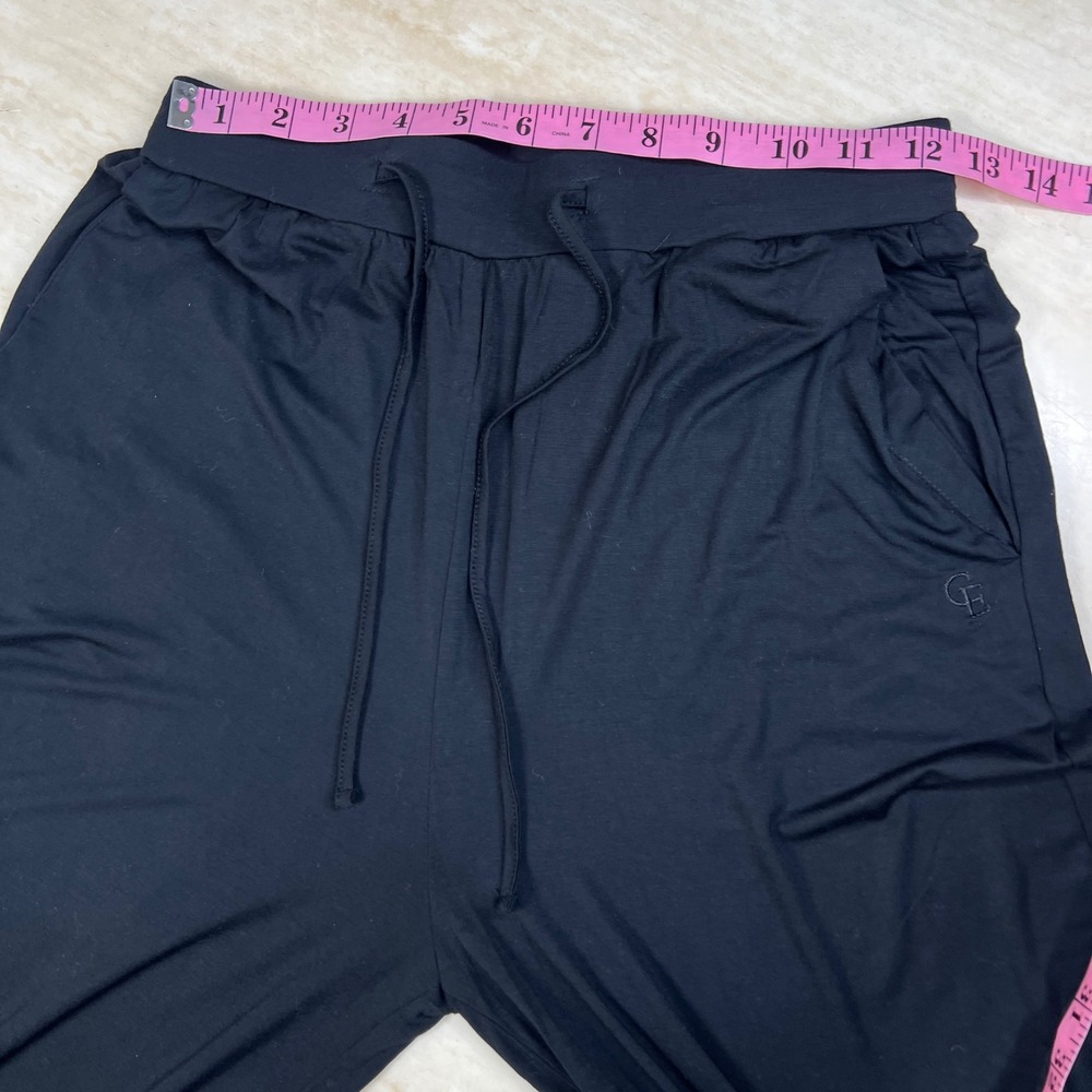 Cozy Earth Bamboo Pajama Pants Black White Piping Wide Leg XS CEW0011 - Picture 9 of 13
